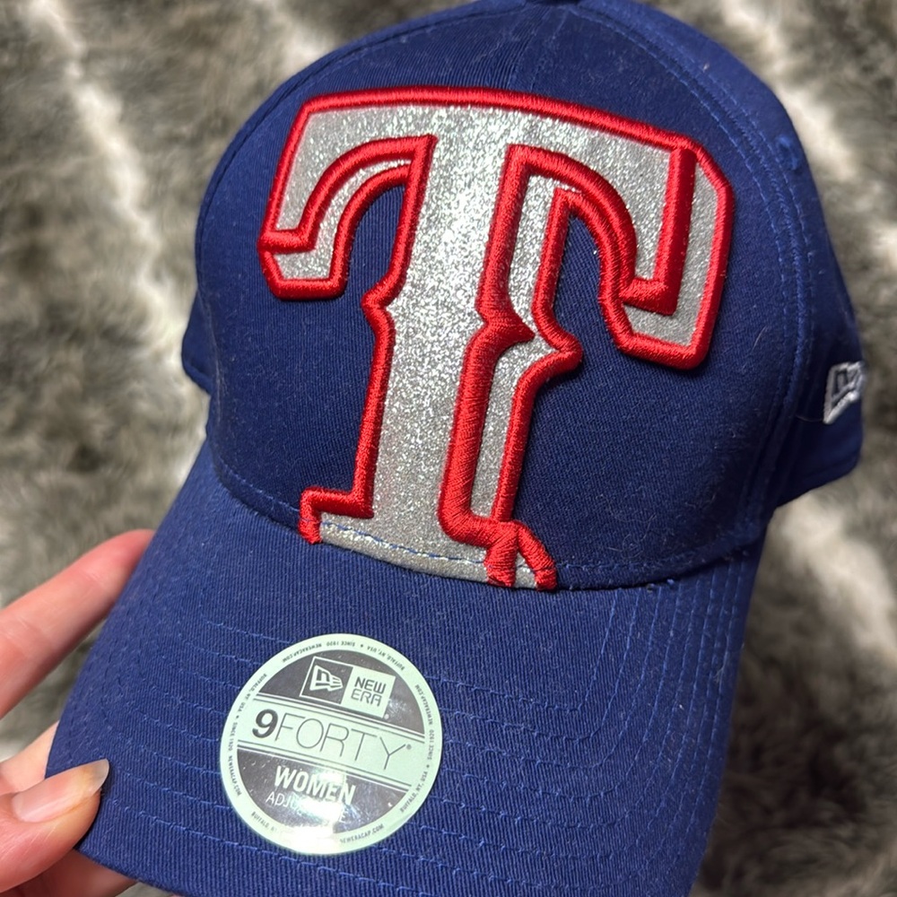 Texas Rangers Baseball Hat Women’s Sparkle “T” 🧢